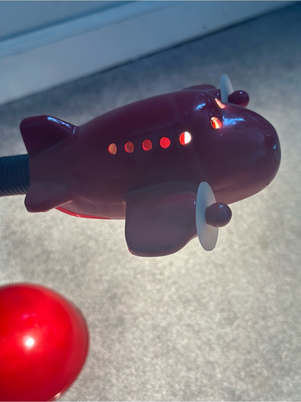 Vintage Airplane Ceramic Lamp GUC Functional